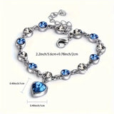 Ozeanherz Glanz-Armband | Weißgold