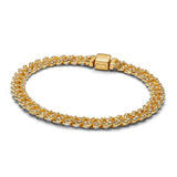 Pavé Kubanisches Armband | Gold