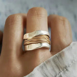 Silberring mit Golddraht - Haller