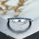 Blauer Saphir-Ring | Weißgold