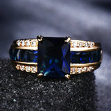 Blauer Saphir-Goldring