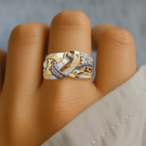 Goldener Vintage Ring mit Zirkonia