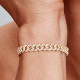 Pavé Kubanisches Armband | Gold