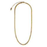 Flache Panzerketten-Halskette | Gold