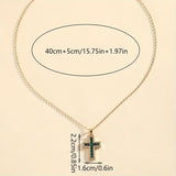 Smaragd-Kreuz-Anhänger Gold-Halskette