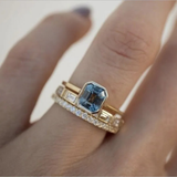 Iris - Vintage Ring-Set in Gold & Blau