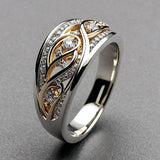 Durchbrochener Ring in Gold und Silber