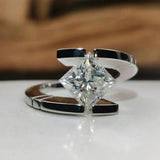 Vintage Zirkonia offener Silberring