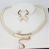Elegantes Wellen-Perlen-Schmuckset