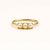 Dreifach-Perlen-Goldring