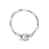 Glieder-T-Bar-Armband | Weißgold