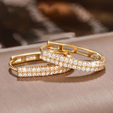 Elegante runde Zirkonia Ohrringe