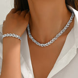 Elegantes Glas-Strass Fischschwanz-Set - Haller
