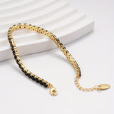 Raffiniertes Gold-Armband im Quadratschliff