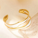 Modernes Wellen-Armband aus Edelstahl
