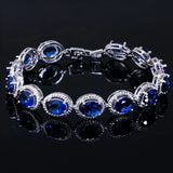 Elegantes fließendes Saphir-Armband