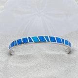 Blaues und silbernes Opal-Armband
