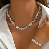 Elegantes Strass-Fischschwanz-Set