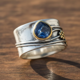 Bree - Boho Meditationsring mit Edelstein