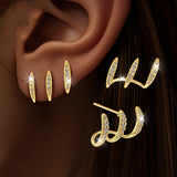 Elegante Ohrringe mit Strass und Drei-Krallen-Fassung - Haller