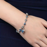 Ozeanherz Glanz-Armband | Weißgold