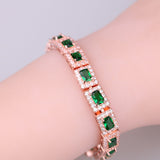 Smaragdgrünes Statement Gold-Armband