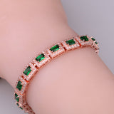 Smaragdgrünes Statement Gold-Armband