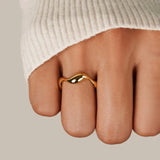 Elyra glatter Flow-Ring | Gold