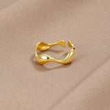 Elyra glatter Flow-Ring | Gold