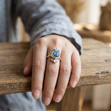 Ring Blauer Ozean mit elegantem Glanz