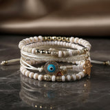 Elegantes Gold-Hamsa-Armband-Set