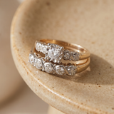 Vintage funkelnder Goldring