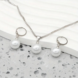 Golden Grace Perlen-Schmuckset | Weißgold
