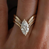 Marquise-Schliff Ring-Set