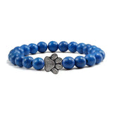 Perlen-Pfoten-Armband im Naturstein-Design
