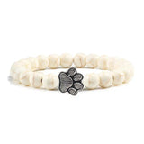 Perlen-Pfoten-Armband im Naturstein-Design