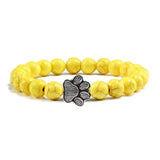 Perlen-Pfoten-Armband im Naturstein-Design