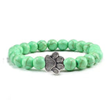 Perlen-Pfoten-Armband im Naturstein-Design