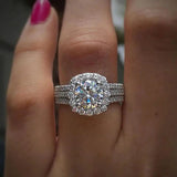 Cushion Halo Pavé Statement-Ring