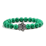 Perlen-Pfoten-Armband im Naturstein-Design