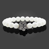 Perlen-Pfoten-Armband im Naturstein-Design