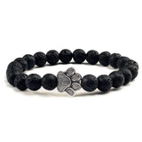 Perlen-Pfoten-Armband im Naturstein-Design