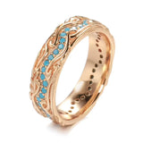 Vintage Roségold Türkis-Ring