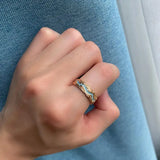 Vintage Roségold Türkis-Ring