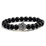 Perlen-Pfoten-Armband im Naturstein-Design