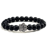 Perlen-Pfoten-Armband im Naturstein-Design