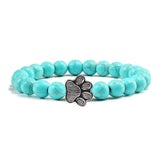 Perlen-Pfoten-Armband im Naturstein-Design