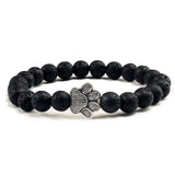 Perlen-Pfoten-Armband im Naturstein-Design