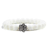 Perlen-Pfoten-Armband im Naturstein-Design