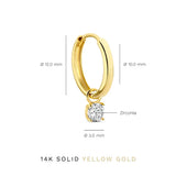 Larmes de Lune Stein-Creolen | Gold
